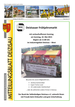 Gemeindemitteilungsblatt vom 08.05.2015