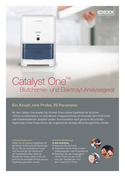 Catalyst One (Blutchemie- und Eletrolyt