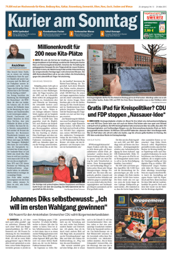 Johannes Diks selbstbewusst: „Ich will im ersten Wahlgang gewinnen“