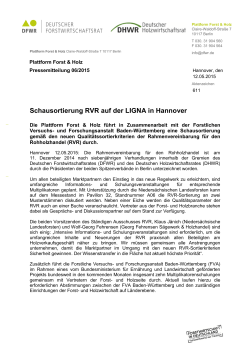 Pressemitteilung - Deutscher Forstwirtschaftsrat