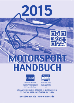 NAVC Motorsporthandbuch 2015 - bei der Kart-Trophy Weiss-Blau