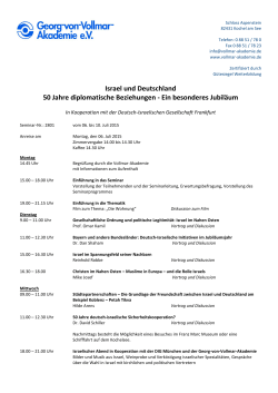 Israel und Deutschland - Georg-von-Vollmar