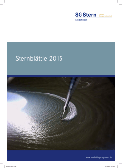 Sternblättle 2015 - SG Stern Sindelfingen