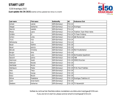 START LIST