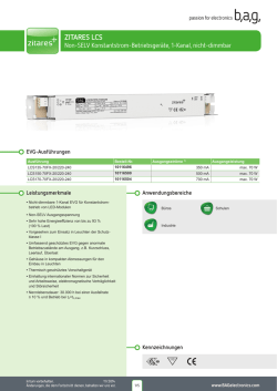 Datenblatt BAG electronics LCS170-70FX-01-220-240