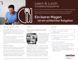 Learn & Lunch - MERTEN Webinar