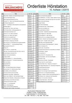 Orderliste H&ouml;rstation - mvw