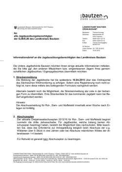 J&auml;gerbrief des LRA Bautzen 2015 Teil 1