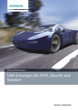 LMS-L&ouml;sungen f&uuml;r NVH, Akustik und Komfort Brosch&uuml;re