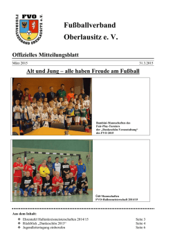 Ehrentafel Hallenkreismeisterschaften 2014/15