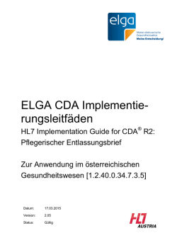 Implementierungsleitfaden Entlassungsbrief Pflege