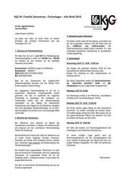 Info-Brief Lager