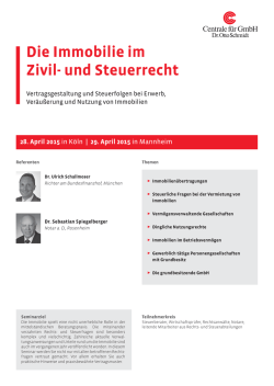 Die Immobilie im Zivil- und Steuerrecht