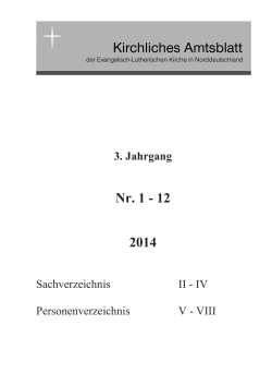 und Personenverzeichnis 2014 S. 1