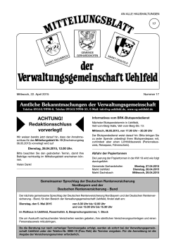 KW 17-2015 - Verwaltungsgemeinschaft Uehlfeld