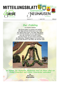 Mitteilungsblatt - Neuhausen Enzkreis