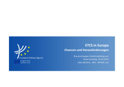 ETCS in Europa - Braunschweiger Verkehrskolloquium