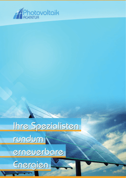 Ihre Spezialisten rundum erneuerbare Energien