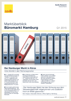 Marktüberblick Büromarkt Hamburg Q1 2015