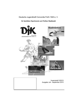 Heft 01 2015 - DJK Concordia F&uuml;rth 1920 e. V.