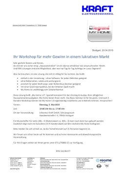 Ihr Workshop f&uuml;r mehr Gewinn in einem lukrativen - fegime