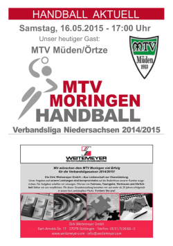 Hallenheft 16.05.15 (vs. M&uuml;den/&Ouml;rtze)