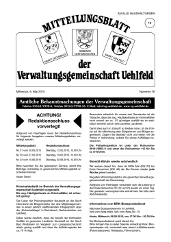 KW 19-2015 - Verwaltungsgemeinschaft Uehlfeld