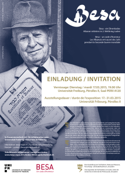 EINLADUNG / INVITATION - Semaine contre le racisme
