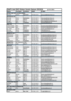 Staff Liste EHC Kloten Verein Saison 2015/16 gb 24.4.2015