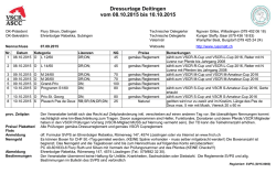 Dressurtage Deitingen vom 21.05.2015 bis 23.05.2015