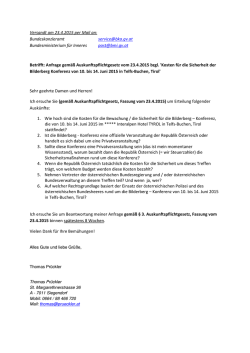Anfrage BKA BMI Kosten Bilderberg Konferenz