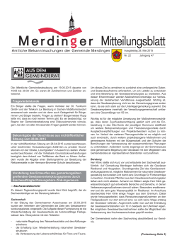 Ausgabe 22 - Gemeinde Merdingen
