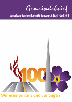 Gemeindebrief 2_2015 - Armenische Gemeinde Baden