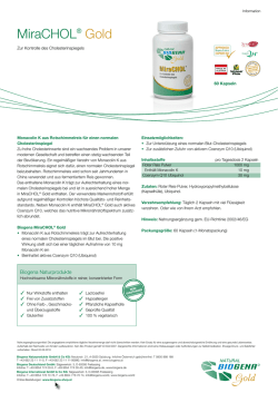 Produktinformationen MiraCHOL&reg; Gold