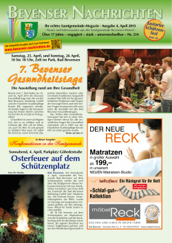 April 2015 - Bevenser Nachrichten