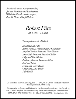 Robert Pütz - Wirtrauern.de