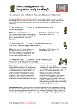 Diktatmanagement mit Dragon NaturallySpeakingTM