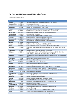Die Tour der MS Wissenschaft 2015 &ndash; Zukunftsstadt
