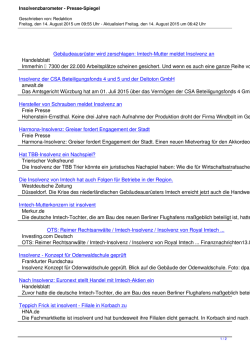 Insolvenzbarometer - Presse