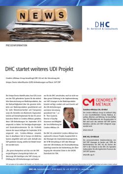 DHC startet weiteres UDI Projekt