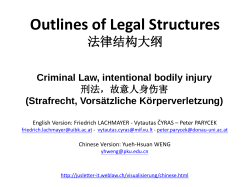 Outlines of Legal Structures - Jusletter IT