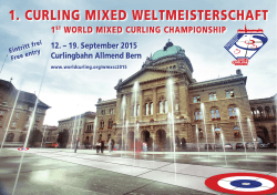 1. curling mixed weltmeisterschaft - Curlingclub Biel