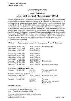 Mitsingprojekt 2015 /1 Details und Druckversion