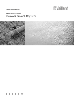 Installationsanleitung Zu-/Abluftsystem f&uuml;r recoVAIR /4