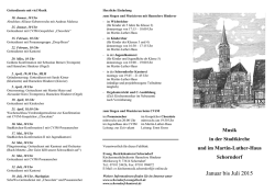 Halbjahresprogramm - Evangelische Gesamtkirchengemeinde