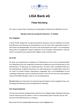 Berater (m/w) für juristische Personen in Vollzeit