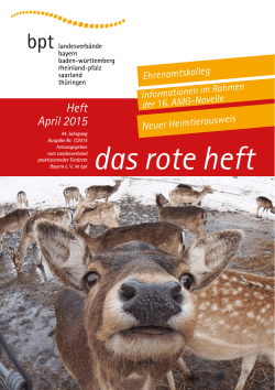 Heft 1/2015 - Bundesverband Praktizierender Tierärzte eV