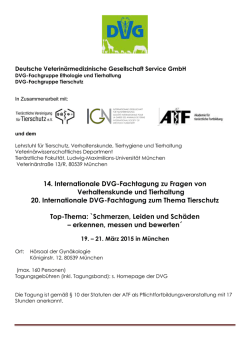 Programm hier - Tierärztliche Vereinigung für Tierschutz