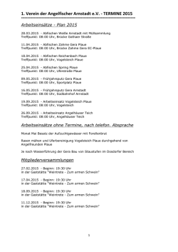 1. Verein der Angelfischer Arnstadt e.V.