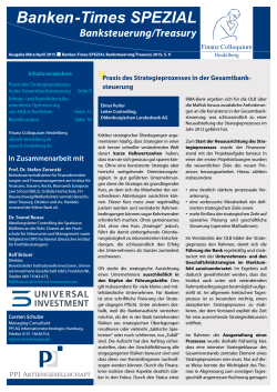 Banken -Times SPEZIAL - Finanz Colloquium Heidelberg
